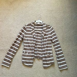 Caslon open sweatshirt jacket, women’s size small, beige